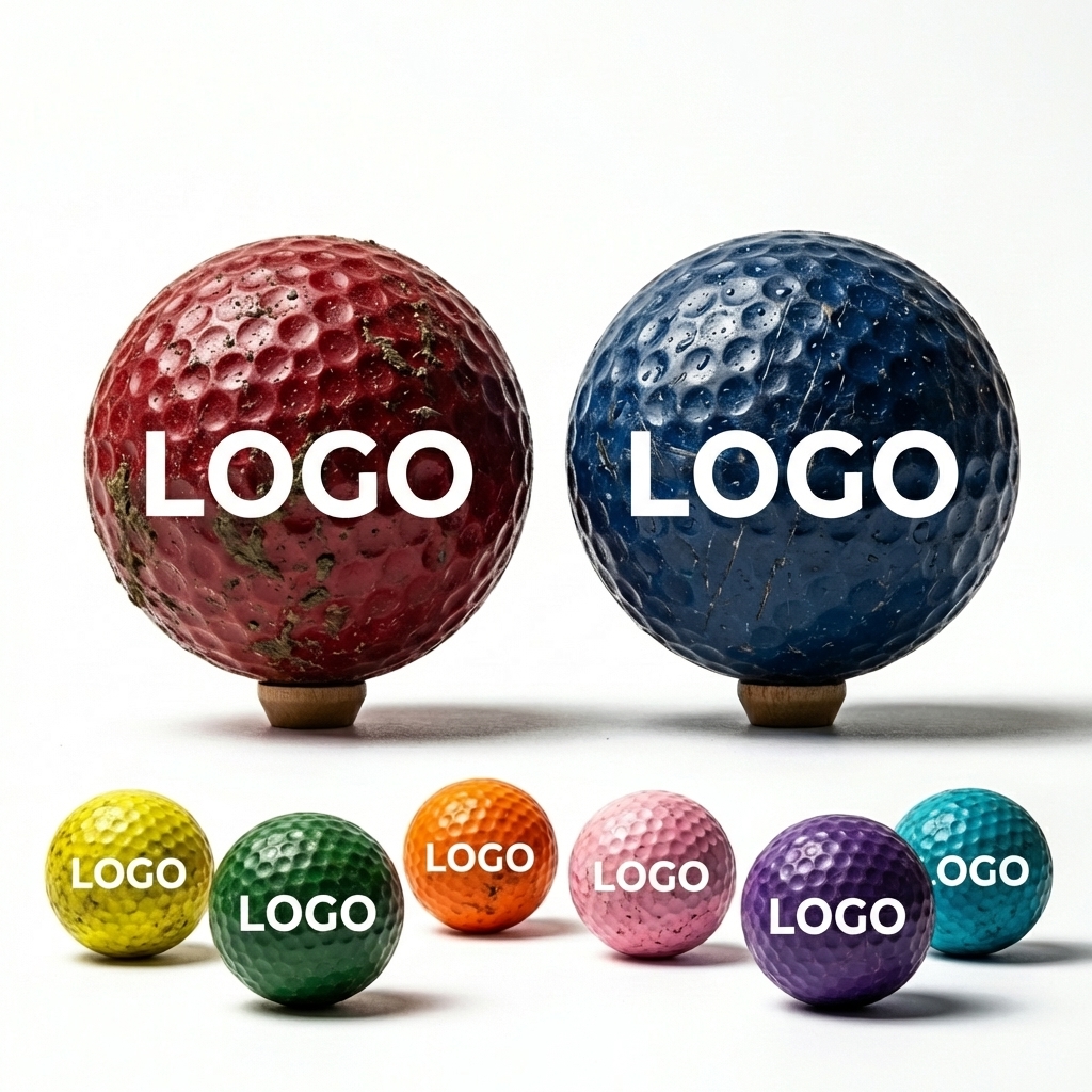 50-Pack Colorful Recycled Practice Golf Balls for Indoor & Outdoor Training