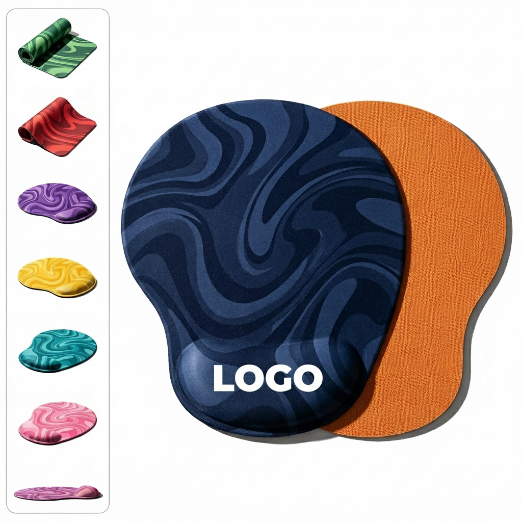 Ergonomic Full Color Mouse Pad with Memory Foam Wrist Support for Office and Gaming