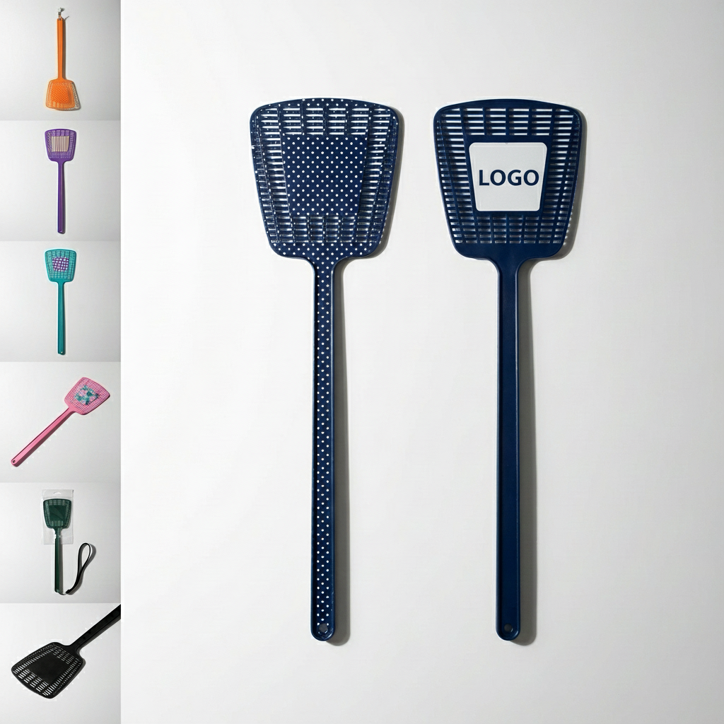 Colorful Long-Handle Fly Swatter Set