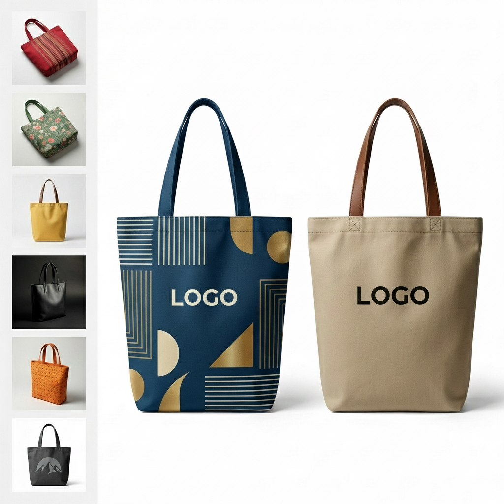 Custom Edge-to-Edge Print Heavy Duty Canvas Grocery Tote