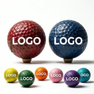 50-Pack Colorful Recycled Practice Golf Balls for Indoor & Outdoor Training