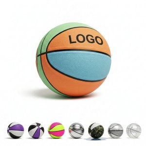Multi-Color Rubber Size 7 Regulation Basketball
