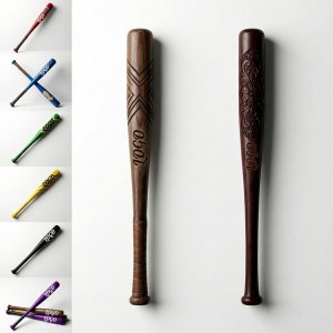 Multi-Color Customizable Mini Wooden Baseball Bats