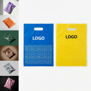 Multicolor Die-Cut Handle Plastic Gift & Retail Bags